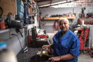 Portrait Of Woman Working In Auto Repair